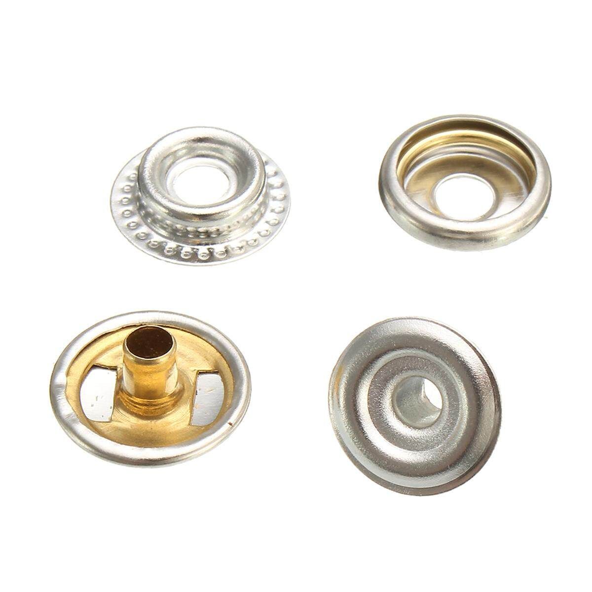 25 Sets Stainless Steel Fastener Snap Press Stud Cap Button Marine Boat Canvas