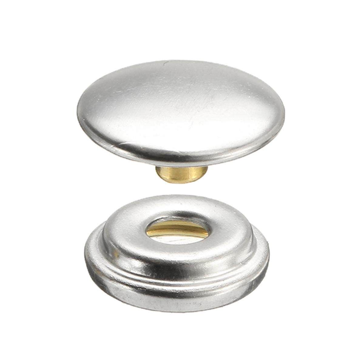 25 Sets Stainless Steel Fastener Snap Press Stud Cap Button Marine Boat Canvas