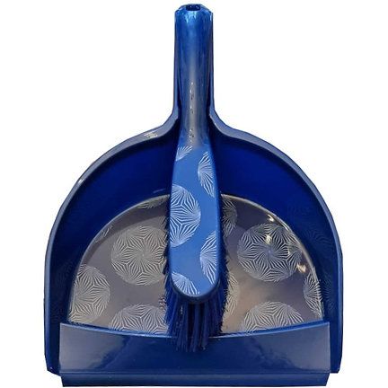 Print Dustpan And Brush, Blue