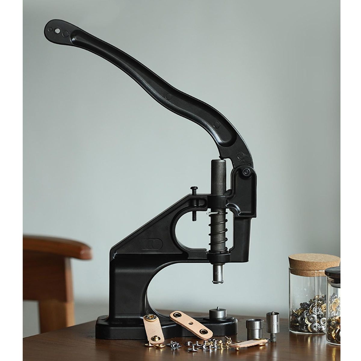 Grommet Machine Pressing Eyelet Hand Press Tool For Hole Black