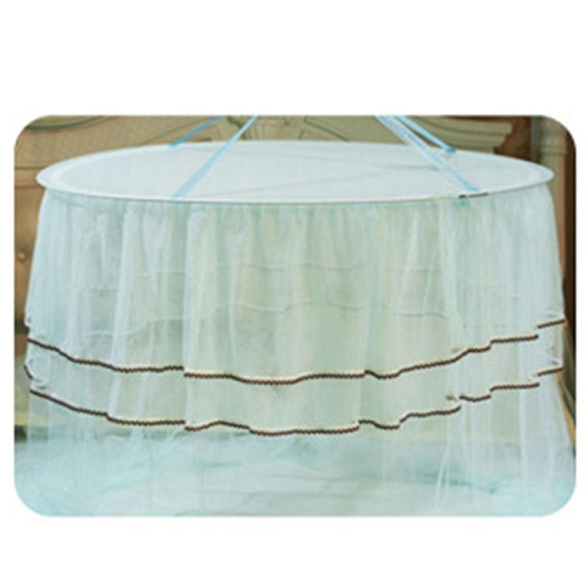 Net Baby Bed Canopy Baby Cribs Round Dome Aqua