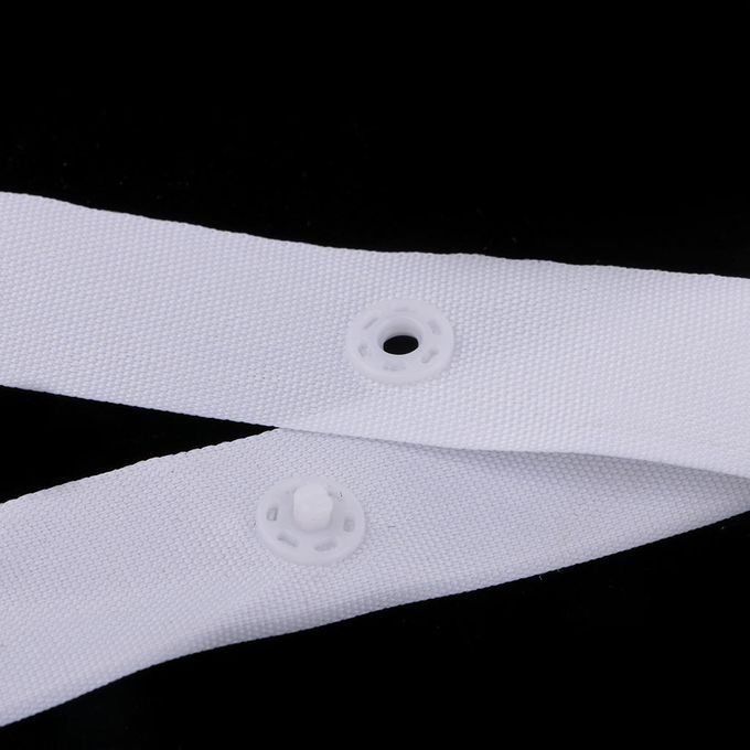 50 Yds Snap Fastener Ribbon Press Stud Tape For Garment Sewing White