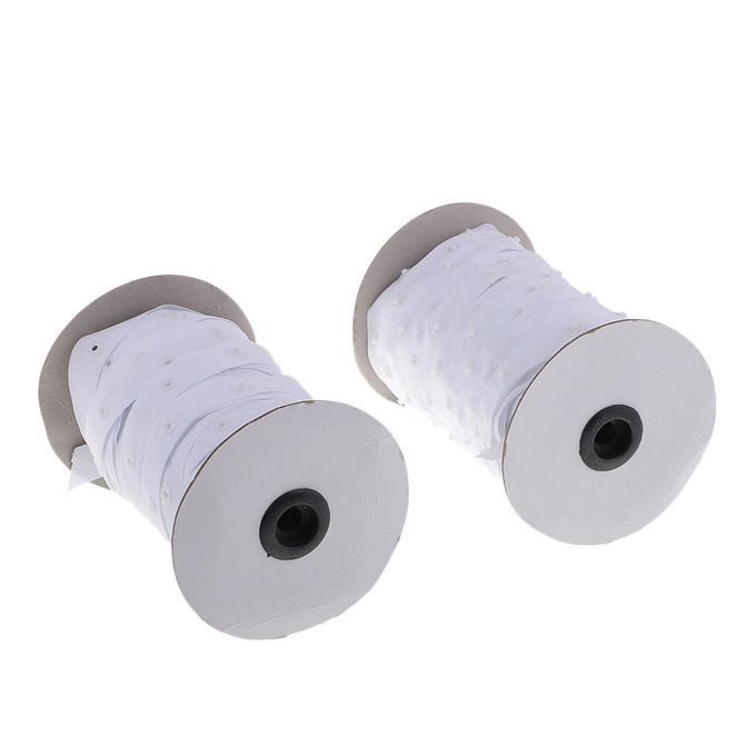 50 Yds Snap Fastener Ribbon Press Stud Tape For Garment Sewing White