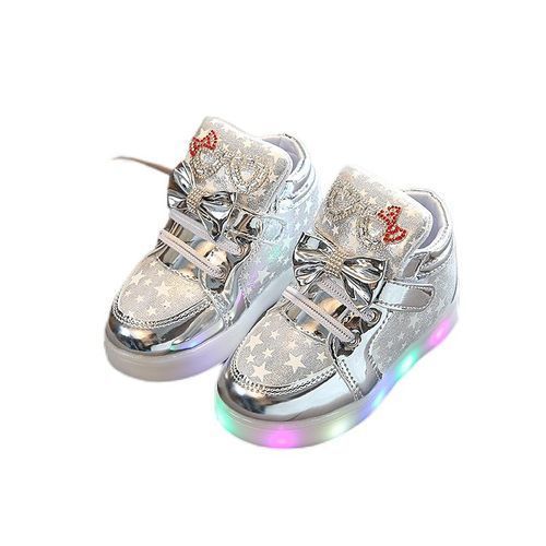 Kids Light Shoes Glowing Shoes LED Girls Baby Shoes-white