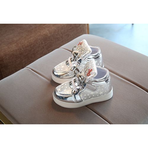 Kids Light Shoes Glowing Shoes LED Girls Baby Shoes-white