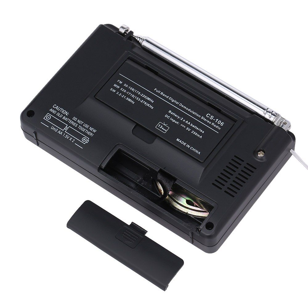Portable Fm/am/sw Radio Multiband Digital Stereo Radio Rece
