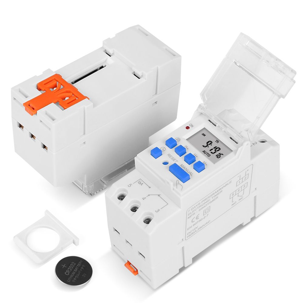 NEW TM919 DC 12V 16A 5 PINS 1NO+1NC Digital Solar 24hrs Timer Switch With Sleep Mode