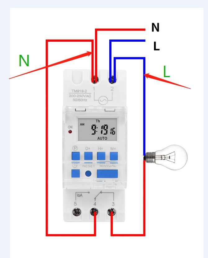NEW TM919 DC 12V 16A 5 PINS 1NO+1NC Digital Solar 24hrs Timer Switch With Sleep Mode