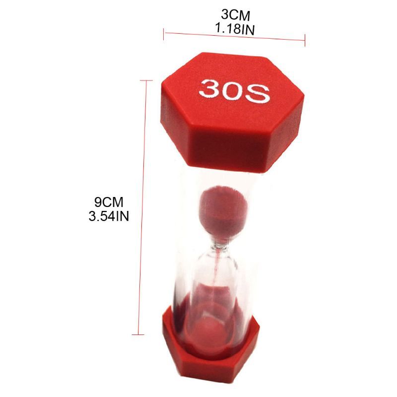 Hourglass Timer Set 6 Colors 1/3/5/10/15/mins 30Seconds Sandglass Clock For Home U4LA