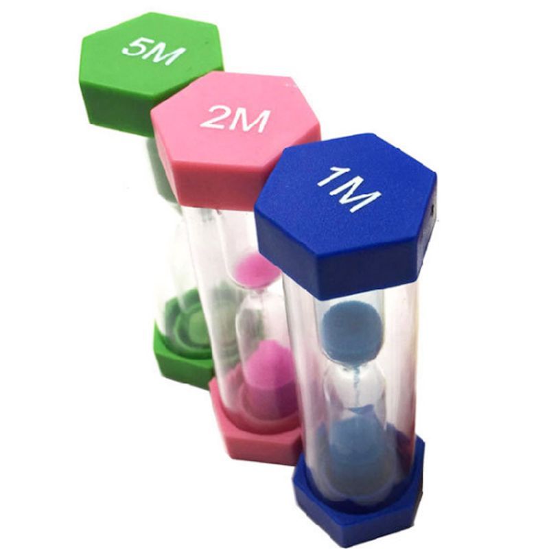 Hourglass Timer Set 6 Colors 1/3/5/10/15/mins 30Seconds Sandglass Clock For Home U4LA