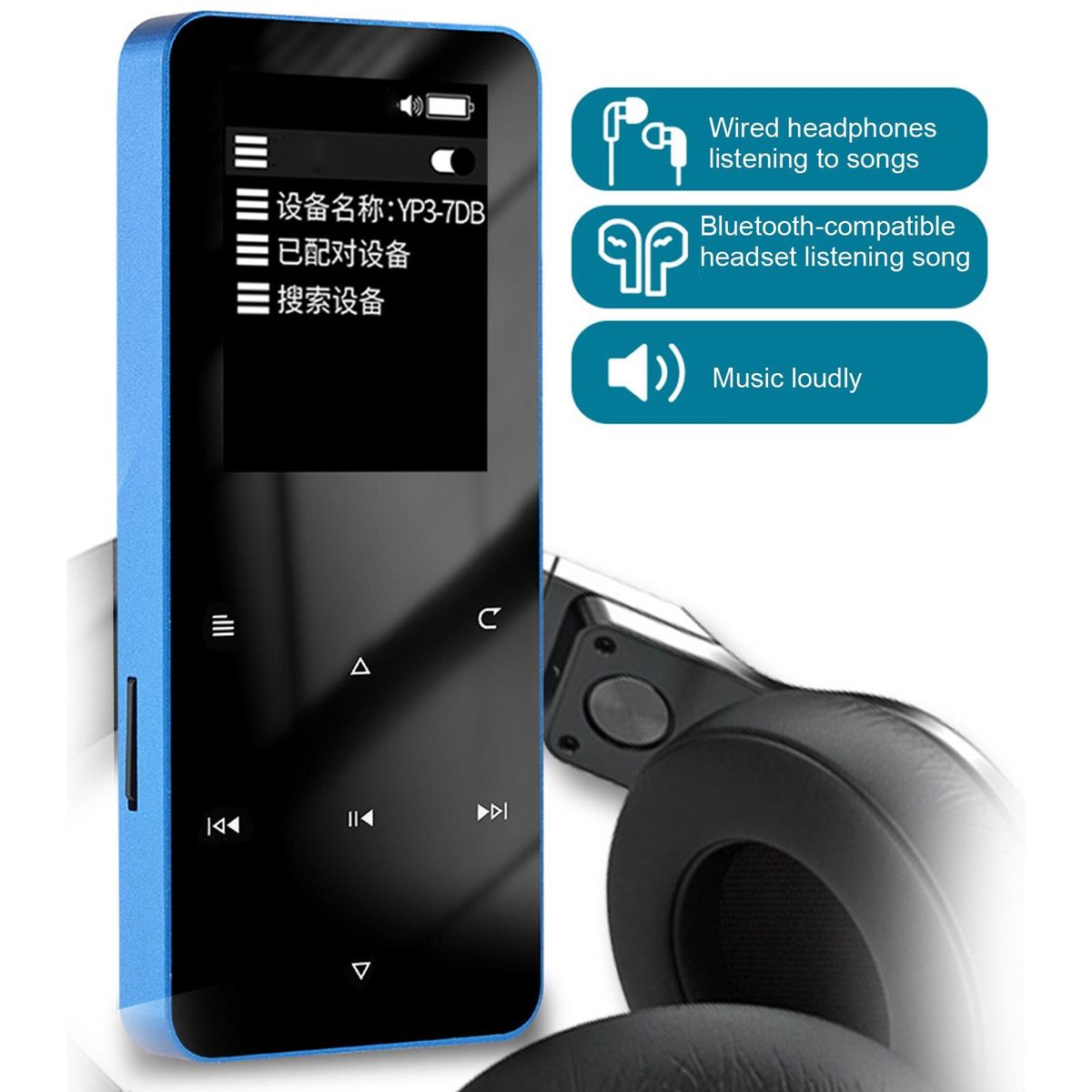 Alarm Clock Mp3 Player Wireless Sound Oasis 16gb Bluetooth Mp3 Player Blue