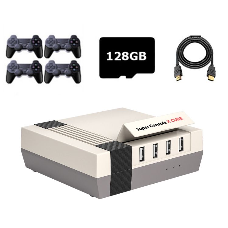 Super Console X Cube Wireless Game Console 128G 410000+ Games 4 Handles