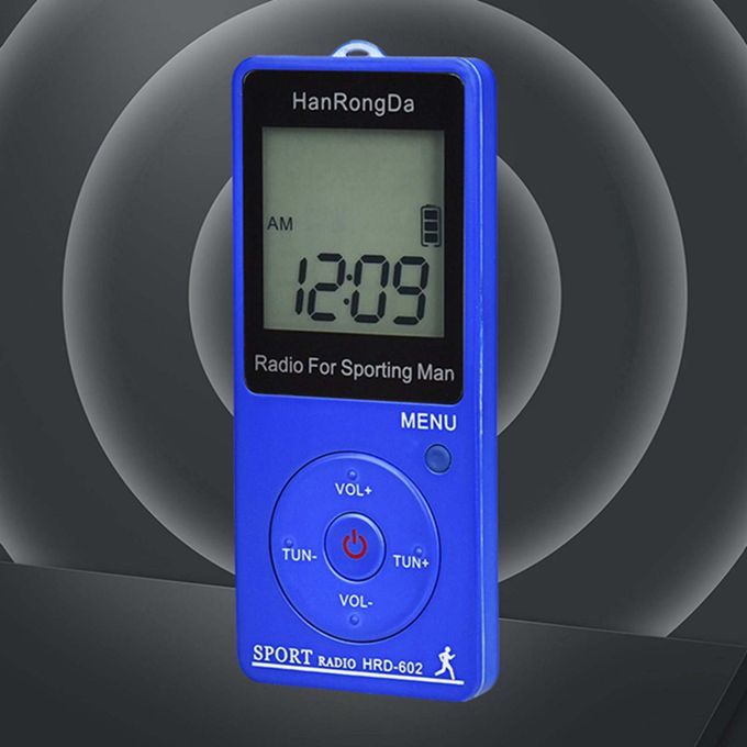 400mAh Portable Radio Receiver USB Rechargeable Blue