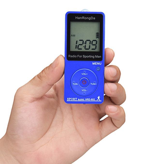 400mAh Portable Radio Receiver USB Rechargeable Blue