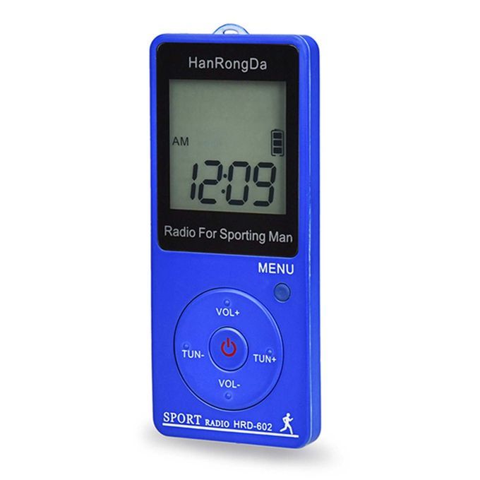 400mAh Portable Radio Receiver USB Rechargeable Blue