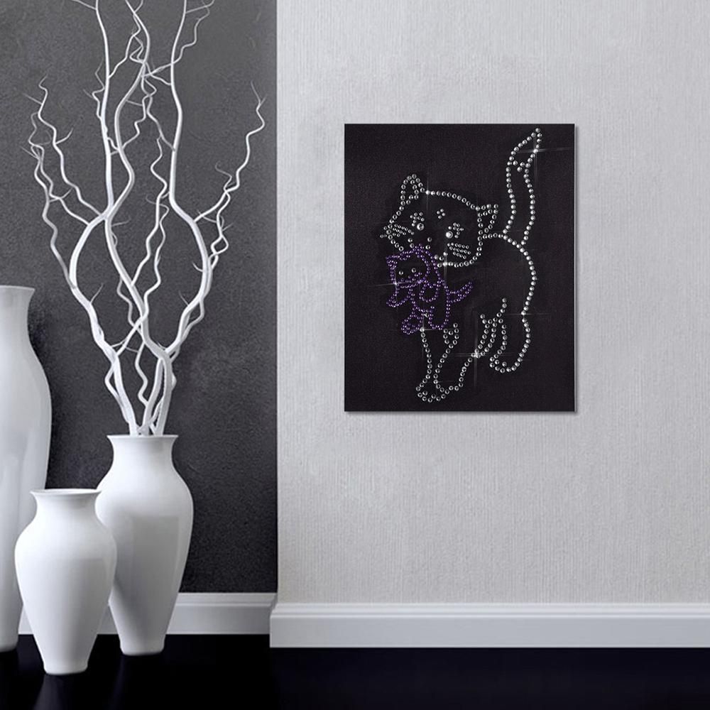Fluorescent Decorative Painting DIY Crystal Rhinestone Picture Diamond Embroidery Arts Craft for Home Wall Decor