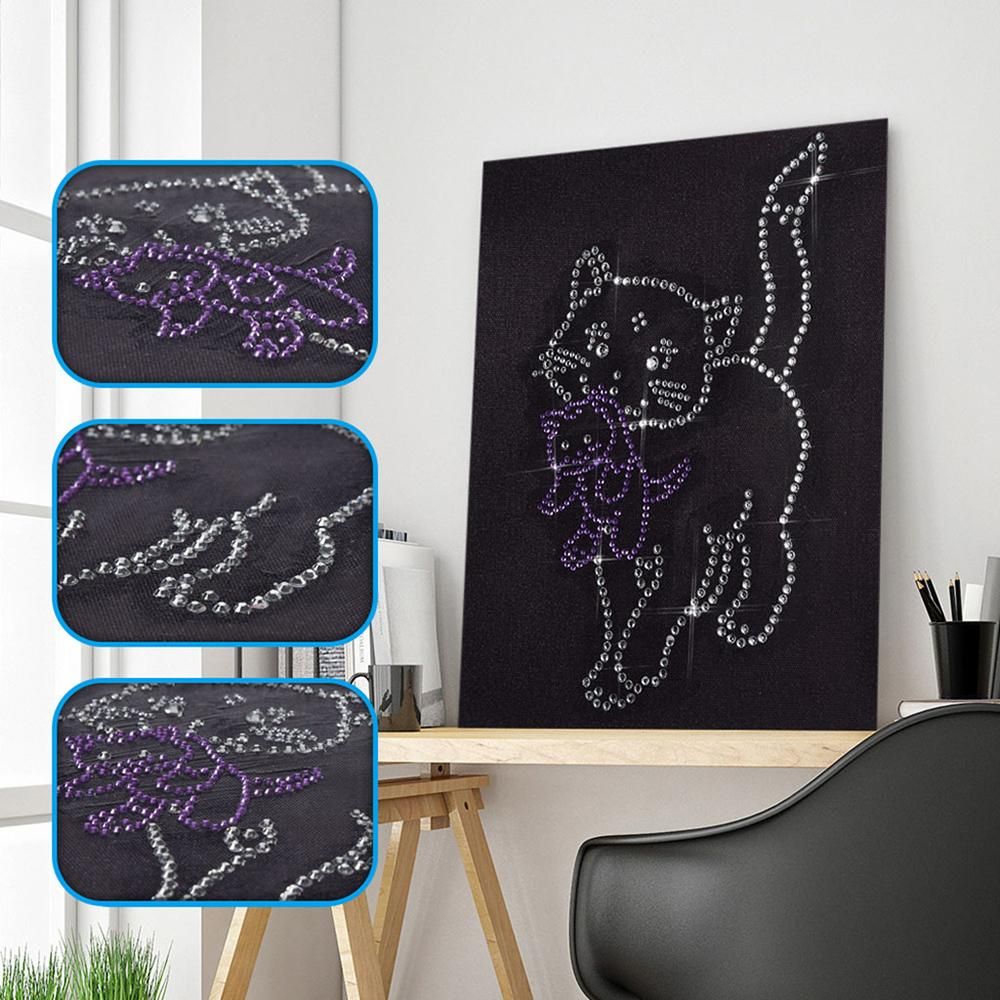 Fluorescent Decorative Painting DIY Crystal Rhinestone Picture Diamond Embroidery Arts Craft for Home Wall Decor