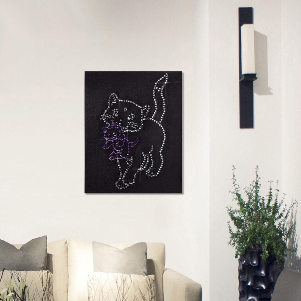 Fluorescent Decorative Painting DIY Crystal Rhinestone Picture Diamond Embroidery Arts Craft for Home Wall Decor