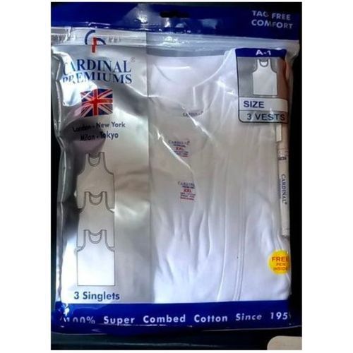 Men's Singlet -3IN1 Set- White