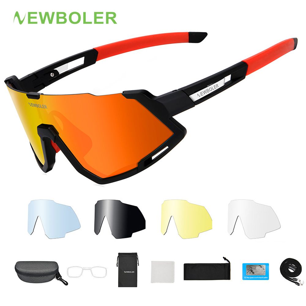 Man Cycling Sunglasses 5 Lens V400 Women MTB Bike Glasses