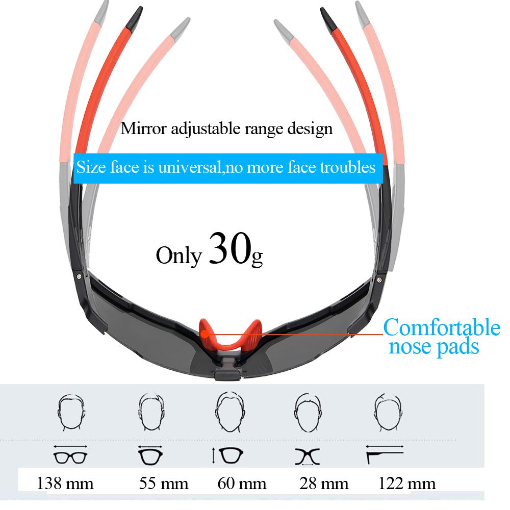 Man Cycling Sunglasses 5 Lens V400 Women MTB Bike Glasses