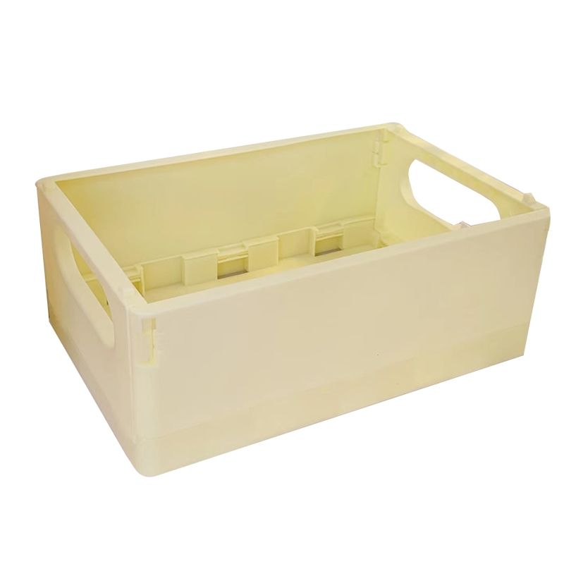 3 PCS Folding Plastic Storage Box, Size: Large (Light Yellow