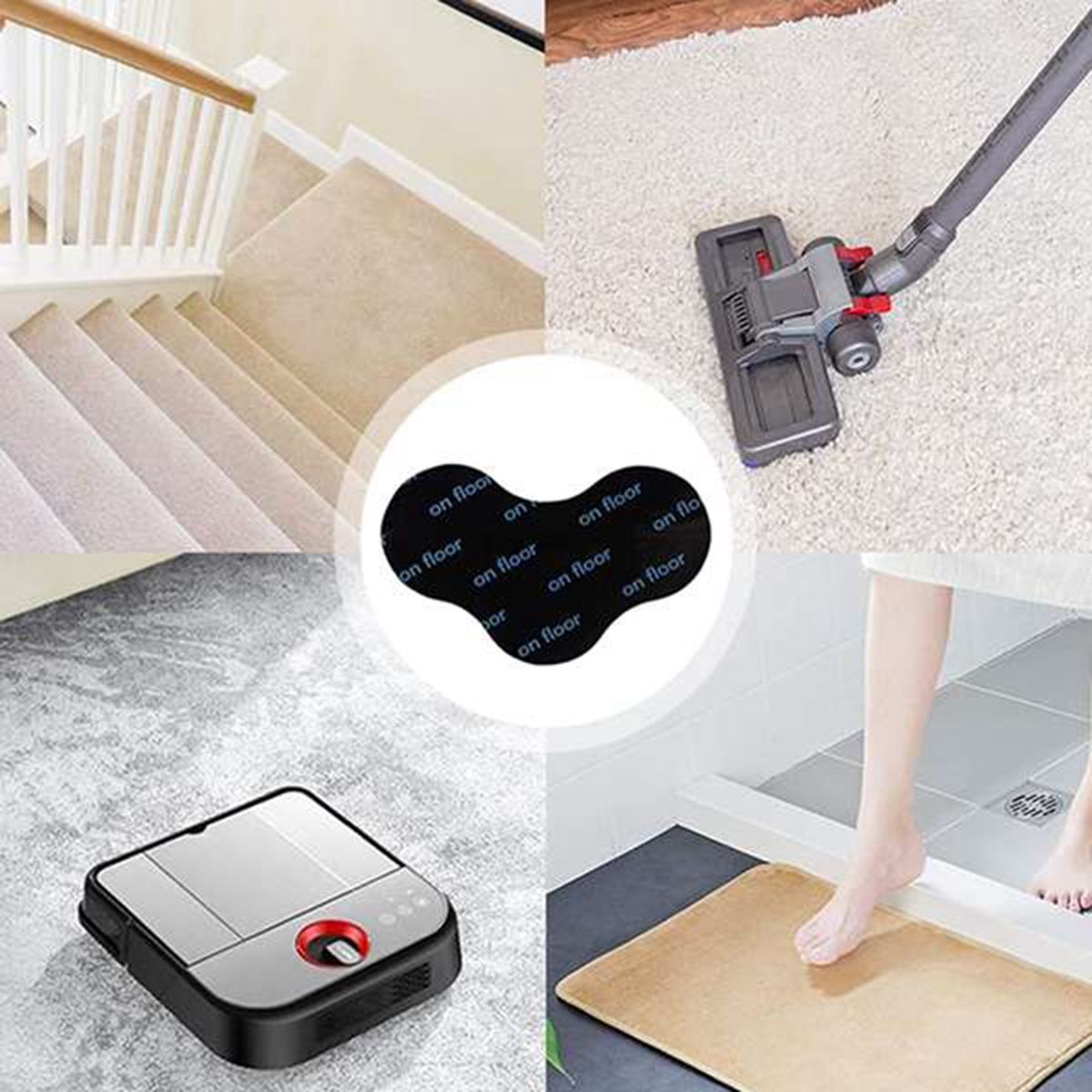 24 Pcs Rug Gripper,Anti Cuing For Carpet,Keep