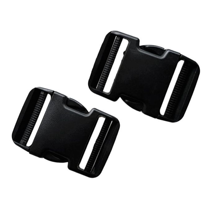 2Pc Scuba Diving Buckle Plastic Black Strap Webbing Side Release