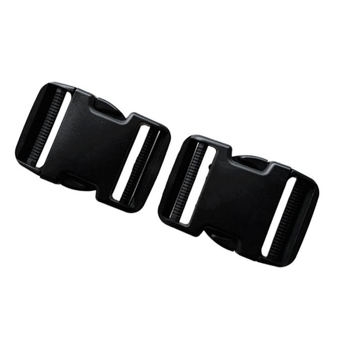 2Pc Scuba Diving Buckle Plastic Black Strap Webbing Side Release
