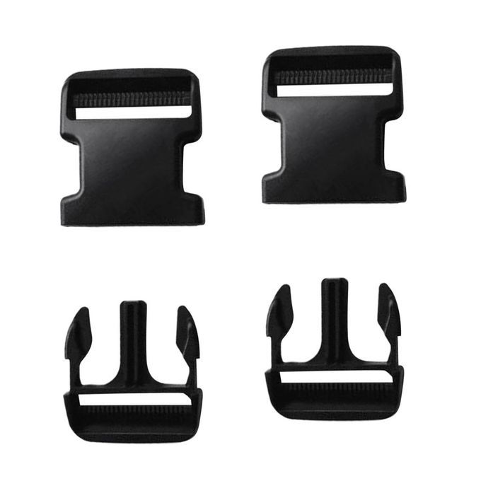 2Pc Scuba Diving Buckle Plastic Black Strap Webbing Side Release