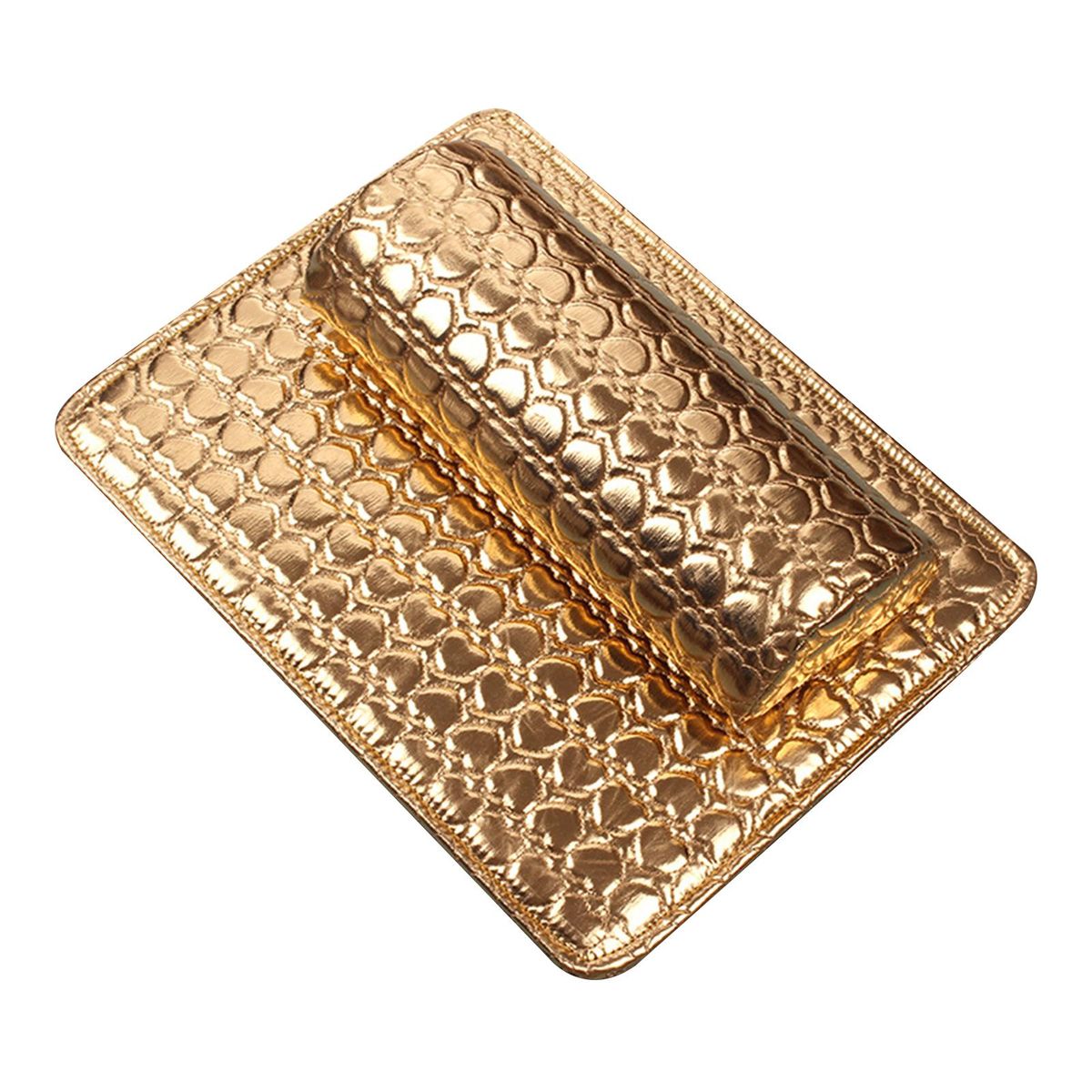 PU Leather Nail  Pillow Nail Mat Pad Manicure Hand Pillow Golden
