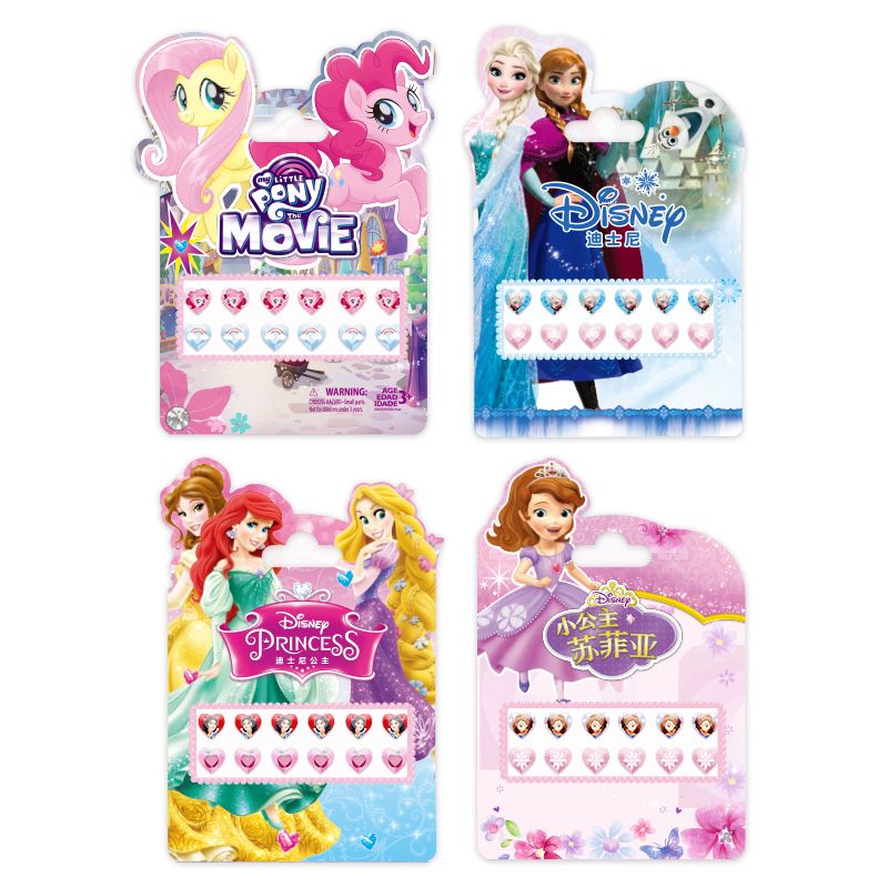 Disney Girls Frozen Elsa Anna 3D Earrings Stickers