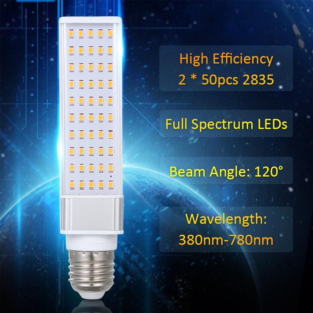 Tomshine 50W Grow Light Dual Heads 360° Goosenecks Plant Light with Replaceable Bulb Bright 100 LEDs Sunlike Grow Lamp for Indoor Plants Growing