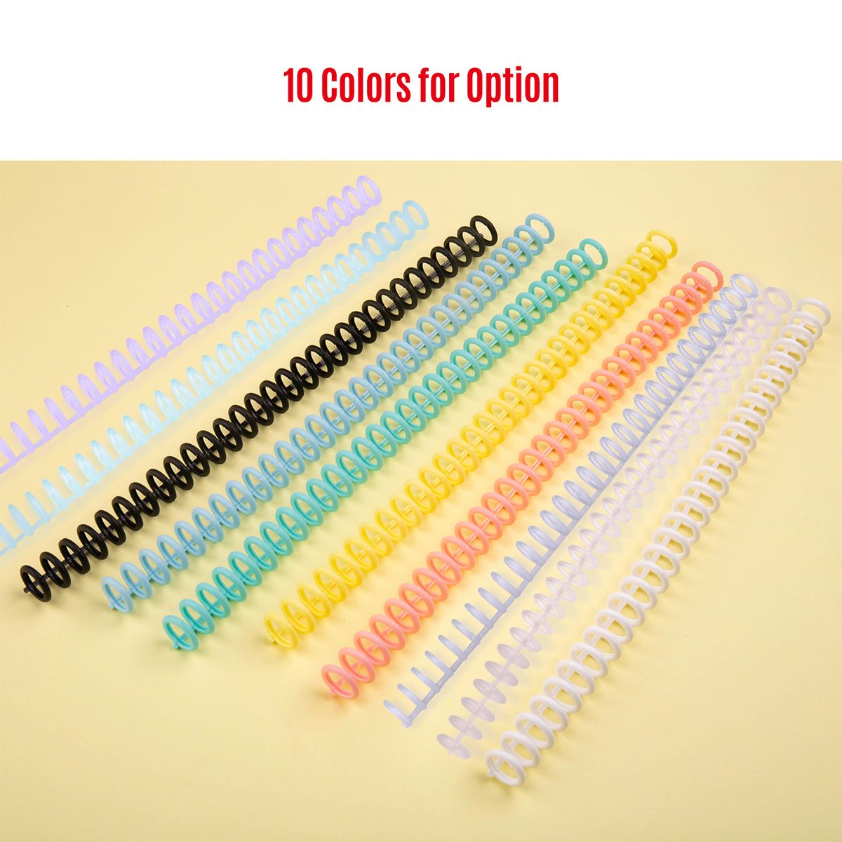 KW-trio 10pcs Plastic 30-Hole Loose Leaf Binders Ring
