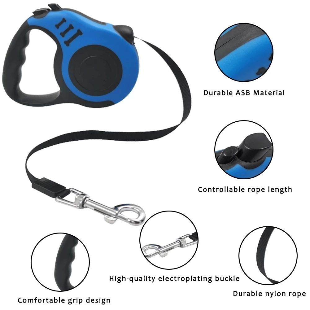 3M Cat Puppy Automatic Dog Nylon Leash Traction Retractable