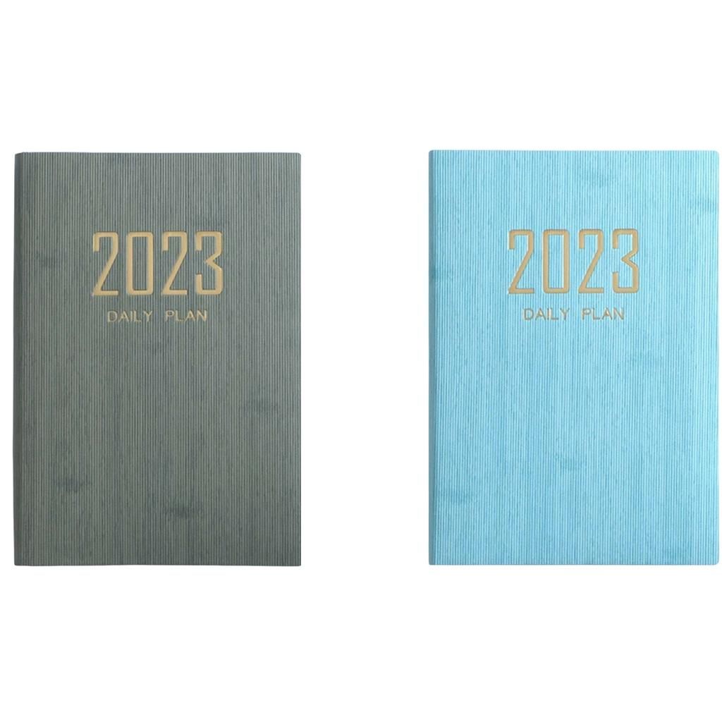 Plan Organizer Book Hardcover Blackish Green Light Blue