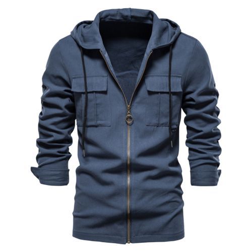 Men Fashion Hoodie Jacket(Black)
