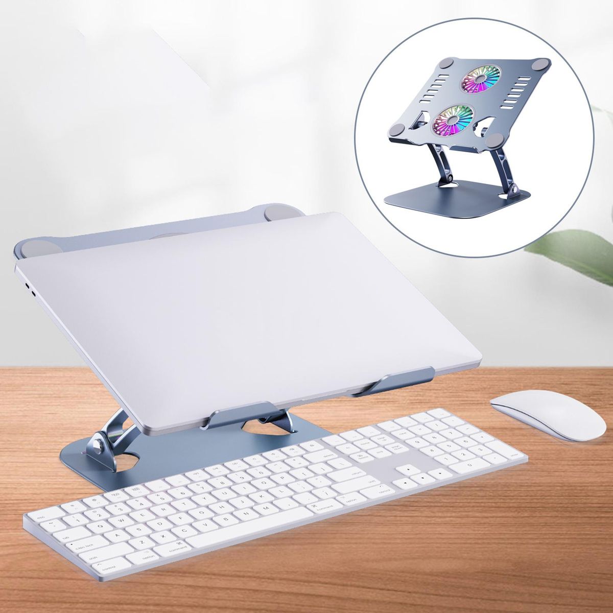 Laptop Stand With Fan ,Aluminium Alloy Quiet Fan Metal