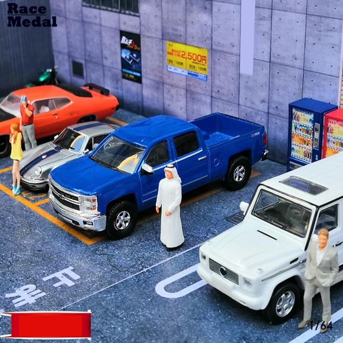 1/64 Standing People Model Vivid Dubai Prince Figure Toy White Clothes