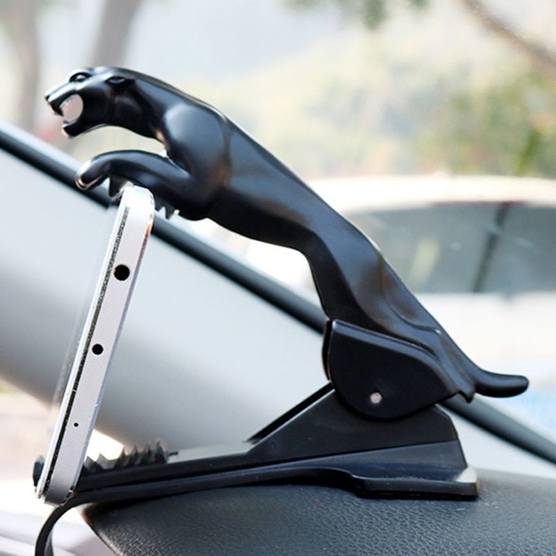 Car Leopard Shaped Phone Holder Clip Adjustable Car Dashboard Phone Navigation Clip Stand NJ88