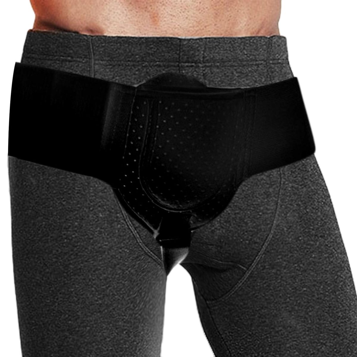 Adults Hernia Belt Truss Removable Compression Pad Foam For Black