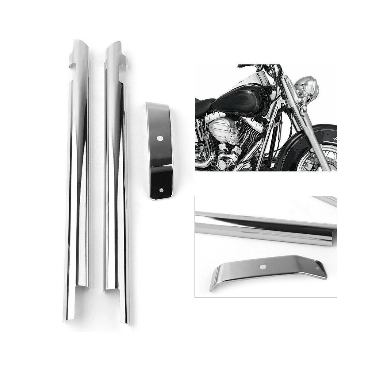 Motorcycle Down Tube Cover Trim for Softail Twin Cam Models