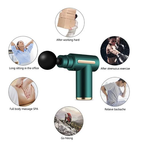Portable Electric Handheld Massager Gun Neck Vertebra Back Muscle Massage Body Massager Pain Relief