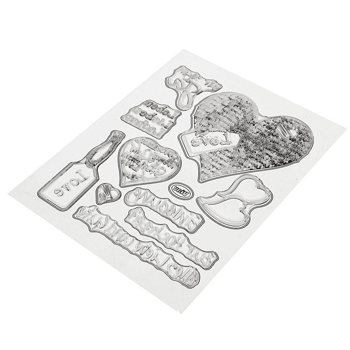 Silicone Transparent Clear Stamp Mixed DIY Scrapbooking Card Album Decorating Love