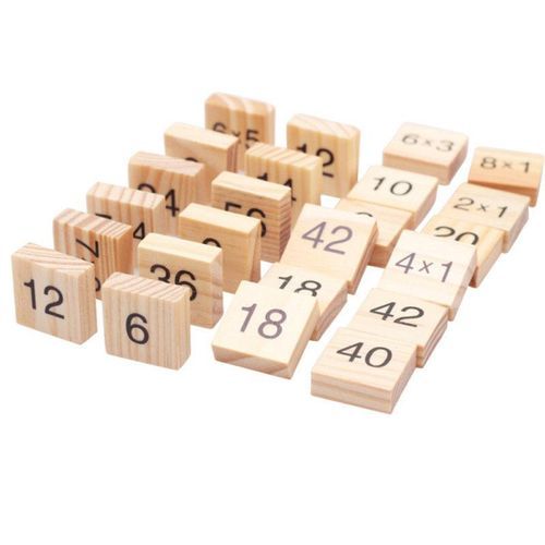Kid Wooden Block 99 Multiplication Table Math Learning-