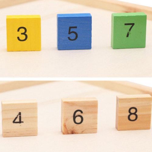 Kid Wooden Block 99 Multiplication Table Math Learning-