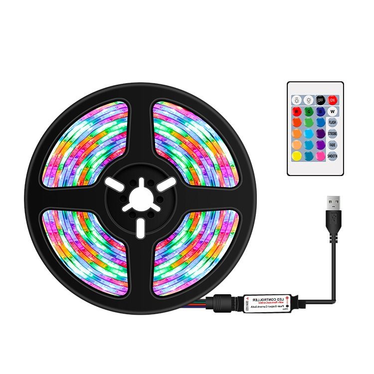 3m LED Light Strip USB 16 Color Remote Control-Bareboard