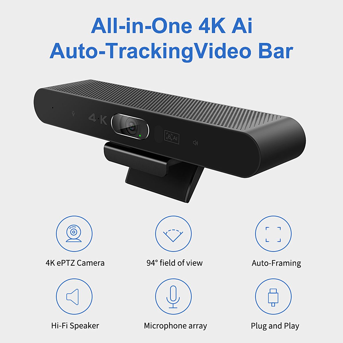 4K Camera USB Webcam HD Video Conference Camera With