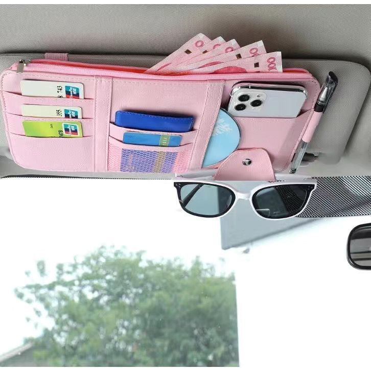 Car Sun Visor Storage Bag Multi-function Card Bag Car