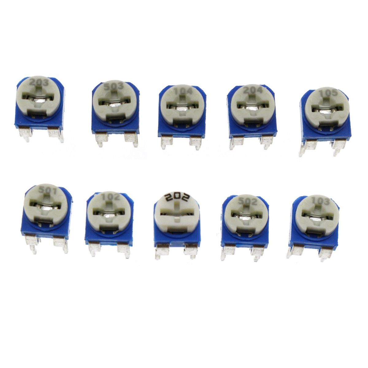100PCS Potentiometer Variable Resistors Kit 10 Types Value